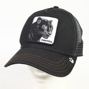 Goorin Bros Farm Pantera Panther 5 Panel Mesh Snapback Trucker Hat Black